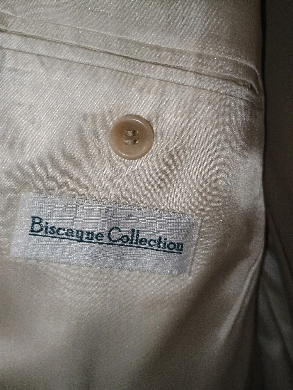 Tom Rich Classic Men's Light Beige Suit 44R Blazer 38R Pants Measurements in pic